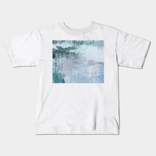 Blue Navy Indigo Abstract Art Kids T-Shirt